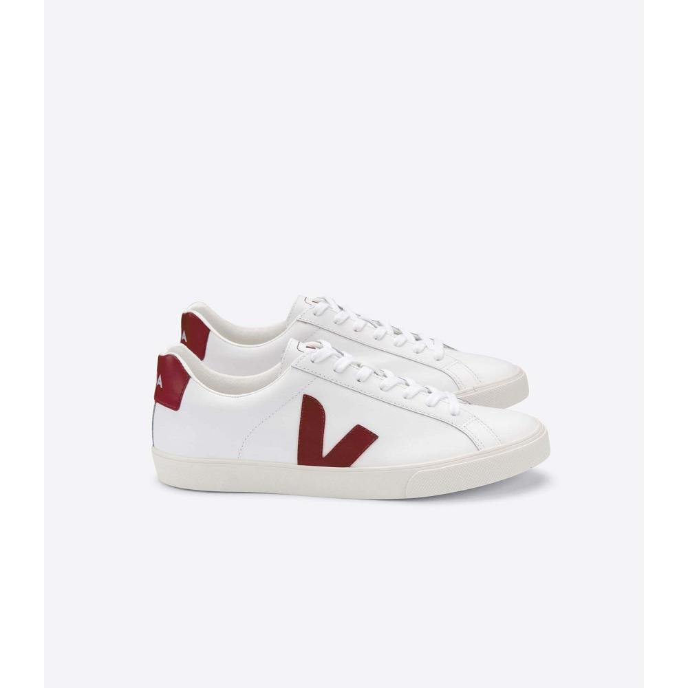 Veja ESPLAR LEATHER Sneakers Heren White/Red | BE 304XYU